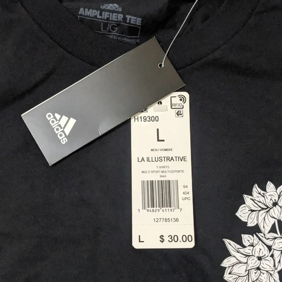 NWT Adidas Los Angeles Sun And Sport Graphic Tee, Color Black/White Size L - Picture 13 of 13